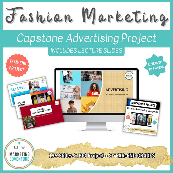 1007. Fashion Advertising Campaign Project | 4 Sets of Lecture Slides | DECA