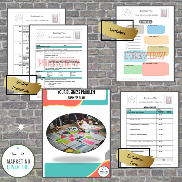 1008. Business Plan: Developing Problem Statement - CTE MARKETING