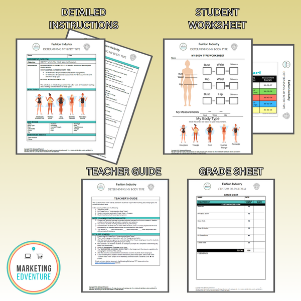1003. Body Types Lesson | Fashion Design & Marketing | Teacher Slides Included