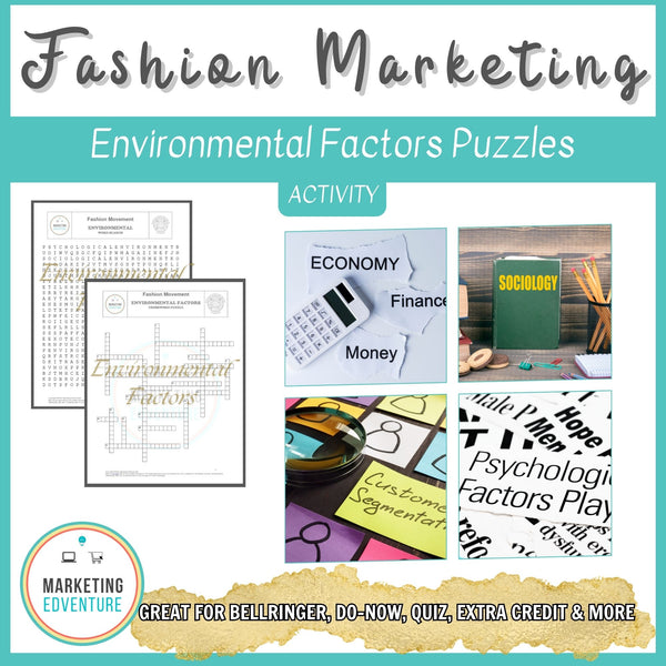 1004. Fashion Environmental Factors Crossword & Word Search Puzzles