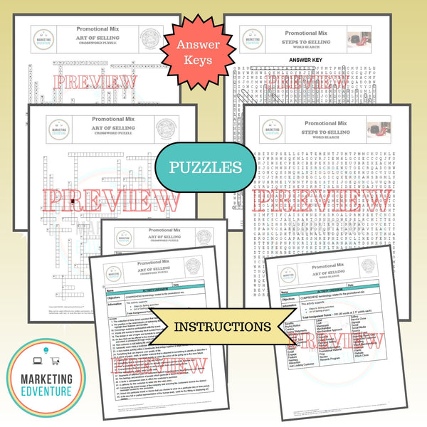 1004. Art of Selling Crossword & Word Search Puzzles