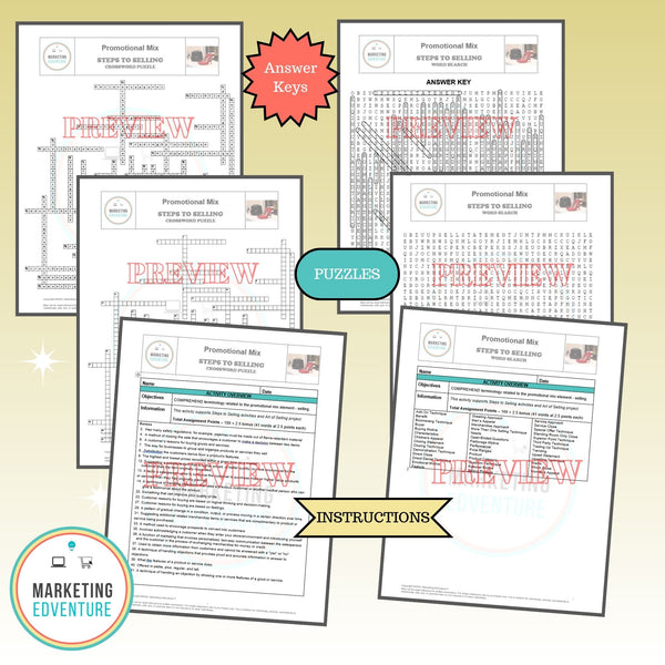 1004. Professional Selling Crossword & Word Search Puzzles