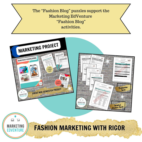 1004. Fashion Blog Journal Crossword & Word Search Puzzles